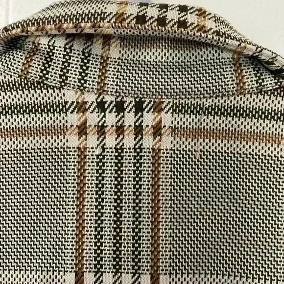 NWT Melloday Plaid Topper Jacket Brown New NWT Nordstrom Size 2X Polyester Rayon - Picture 5 of 7